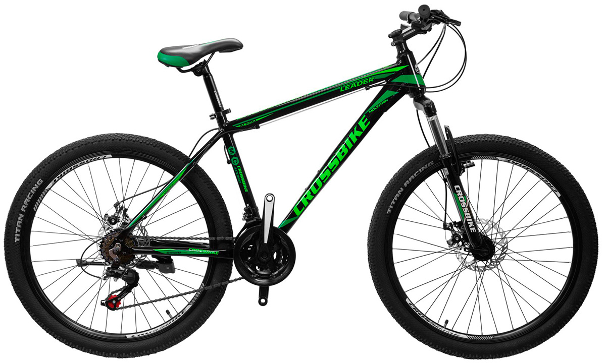 Фотография Велосипед Cross Leader 27,5" (2020) 2020 Черно-зеленый
